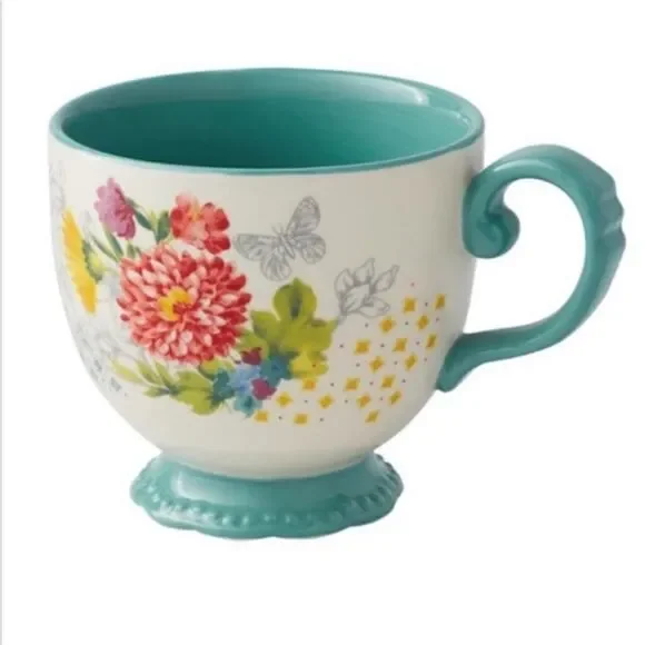 New - The Pioneer Woman Floral Medley Mug Rack w/Appetizer Plates and Mugs - Picture 6 of 10